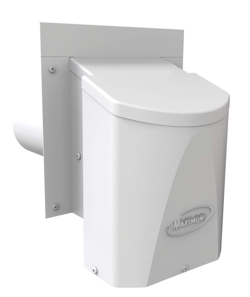 Ventilation Maximum 4'' Outdoor Wall Dryer Vent Cover, Bathroom Vent Cover, HVAC Exhaust/Intake Wall Vent Cover, Energy Saving Dryer Vent Cover, Steel and Weatherproof Construction â€“ White