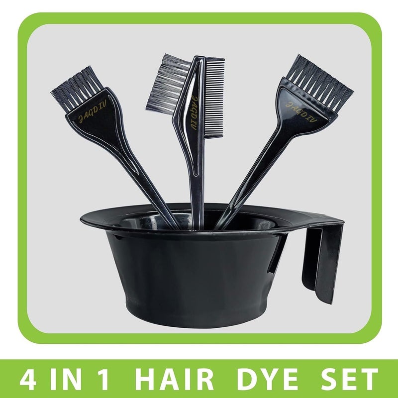 JAGDIV Professional Use Hair Coloring Dyeing Kit Brush with Bowl,Double Ended Extra Applicator Brushes, Reusable, Easy to Clean Tools for Salon Style Hair Color at Home - Image 4