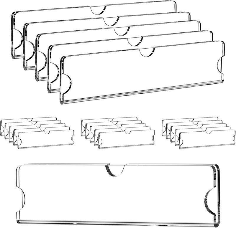 WINFFOR Acrylic Nameplate with Adhesive Tapes - 20 Pack Classroom Name Plates for Doors 2x8 Acrylic Nameplate Holder Horizontal Office Name Plates for Wall Name Plate Sign Holder Frame - Image 1