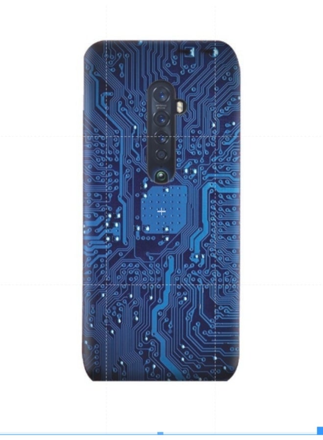 AMC DESIGN Protective Case Cover For Oppo Reno 2 Blue/Black