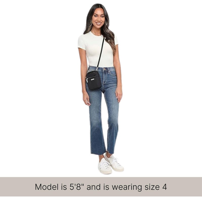 Baggallini Essential Mini Crossbody Bags for Women 5x7" Small Lightweight Nylon Durable Travel Purse Wallet Phone Crossbody w RFID - Image 4