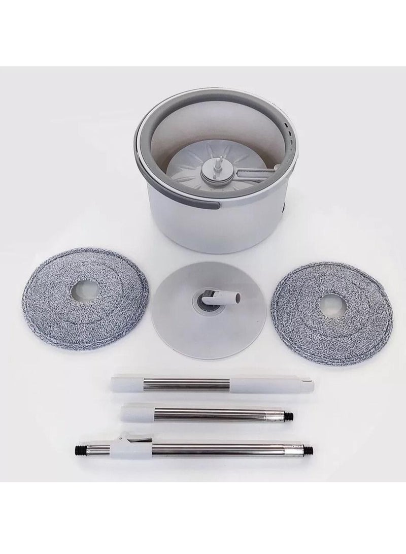 مجموعة ممسحة ودلو دوارة، دلو ممسحة دوارة بنظام ممسحة - مجموعة ممسحة دلو ممسحة دوارة مع فصل مياه الصرف الصحي النظيفة، رأسين ممسحة، التنظيف المنزلي - Image 2