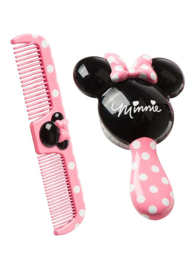 NIBEMINENT Baby Minnie Hair Brush And Wide Tooth Comb Set - Image 1