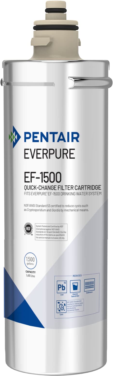 ever pure Pentair Everpure EF-1500 Quick-Change Filter Cartridge, EV985850, NSF Certified to Reduce Lead, For Use in Everpure EF-1500 Full Flow Drinking Water System, 1,500 Gallon Capacity, 0.5 Micron - Image 5