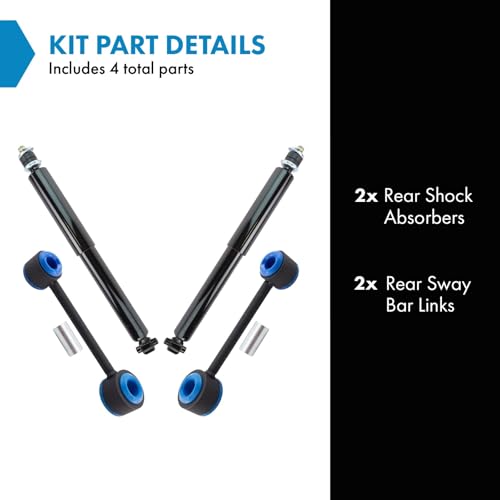 TRQ Rear Suspension Kit Shock Absorber Sway Bar Stabilizer Link Compatible with 2005-2014 Ford Mustang - Image 2