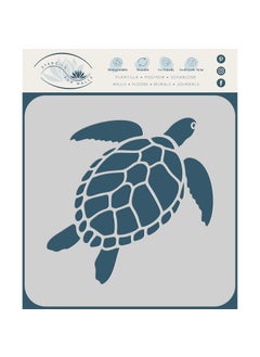 Usnyabni Stencils for Walls: Turtle Stencil, 6.5 x 6.5 inch (L) - Sea Ocean Nautical Seashore Reef Endangered Stencils for Painting Template  - Image 2
