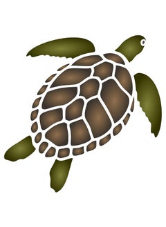 Usnyabni Stencils for Walls: Turtle Stencil, 6.5 x 6.5 inch (L) - Sea Ocean Nautical Seashore Reef Endangered Stencils for Painting Template  - Image 1
