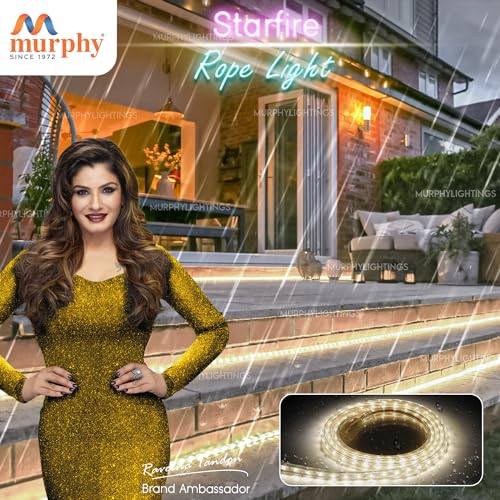 Murphy 2835-120 LED High Lumen Waterproof Indoor Outdoor Home Deorative, Diwali Lights, Rope Pipe Light, Cove Light (120 Led/Mtr) (Natural White, 15 Meter) - Image 4