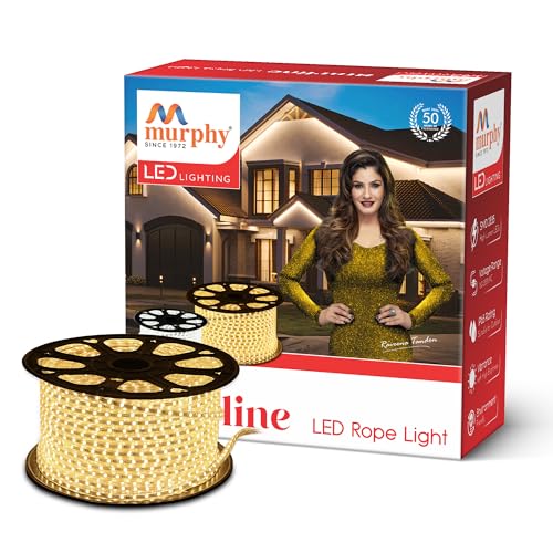 Murphy 2835-120 LED High Lumen Waterproof Indoor Outdoor Home Deorative, Diwali Lights, Rope Pipe Light, Cove Light (120 Led/Mtr) (Natural White, 15 Meter) - Image 1