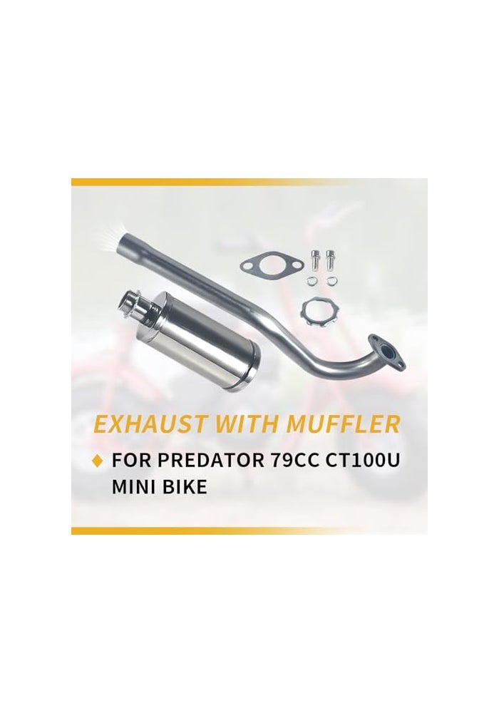 pinkhatcat Exhaust With Muffler for Coleman CT100U Mini bike - Image 3