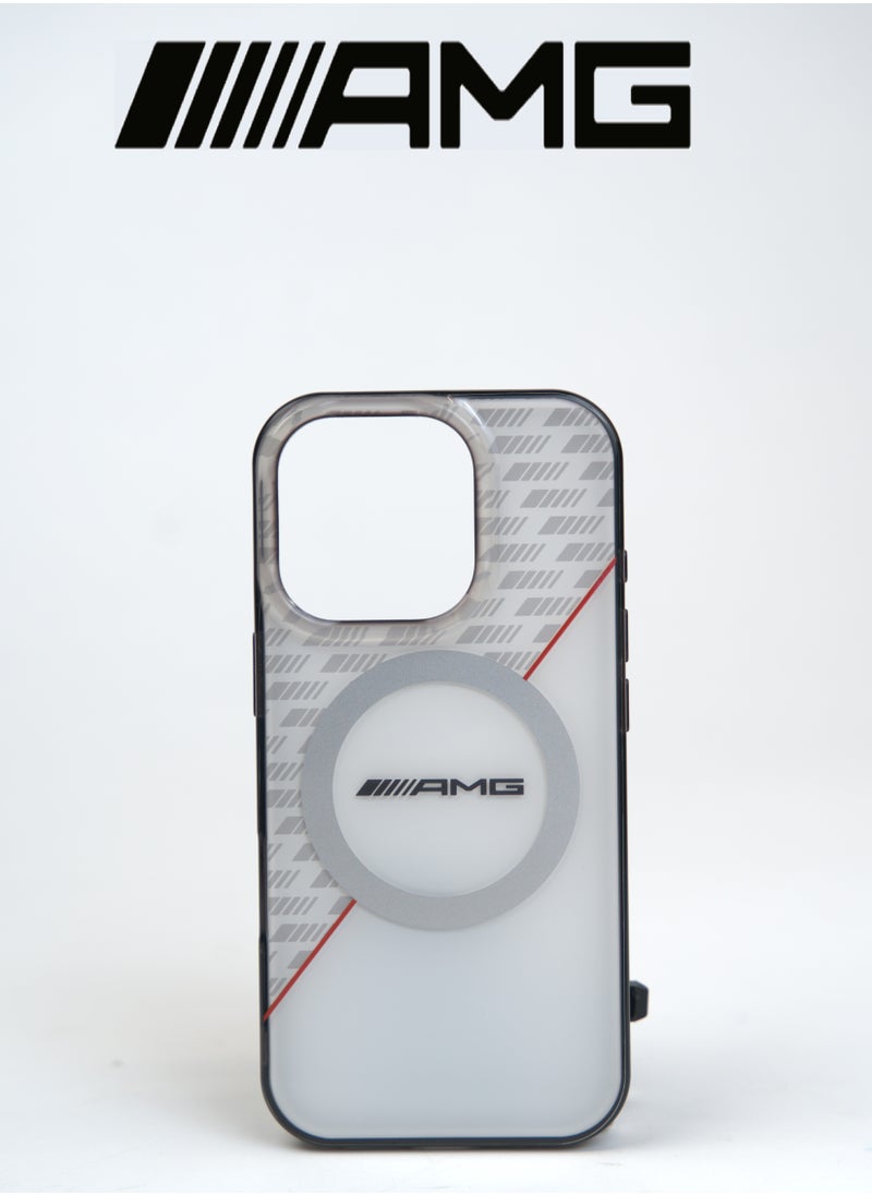 CG MOBILE - iPhone 16 Pro Max back Case, supports wireless charging, with a semi-transparent and elegant design with an original character from the global brand (AMG) - Image 1