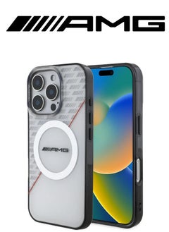 iPhone 16 Pro Max back Case, supports wireless charging, with a semi-transparent and elegant design with an original character from the global brand (AMG)