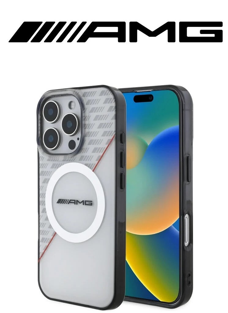 CG MOBILE - iPhone 16 Pro Max back Case, supports wireless charging, with a semi-transparent and elegant design with an original character from the global brand (AMG) - Image 1