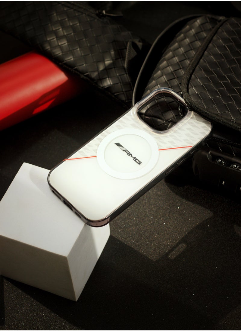 CG MOBILE - iPhone 16 Pro Max back Case, supports wireless charging, with a semi-transparent and elegant design with an original character from the global brand (AMG) - Image 1