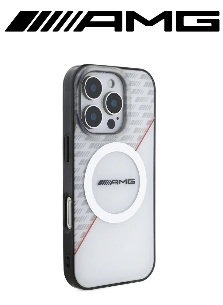 CG MOBILE - iPhone 16 Pro Max back Case, supports wireless charging, with a semi-transparent and elegant design with an original character from the global brand (AMG) - Image 1