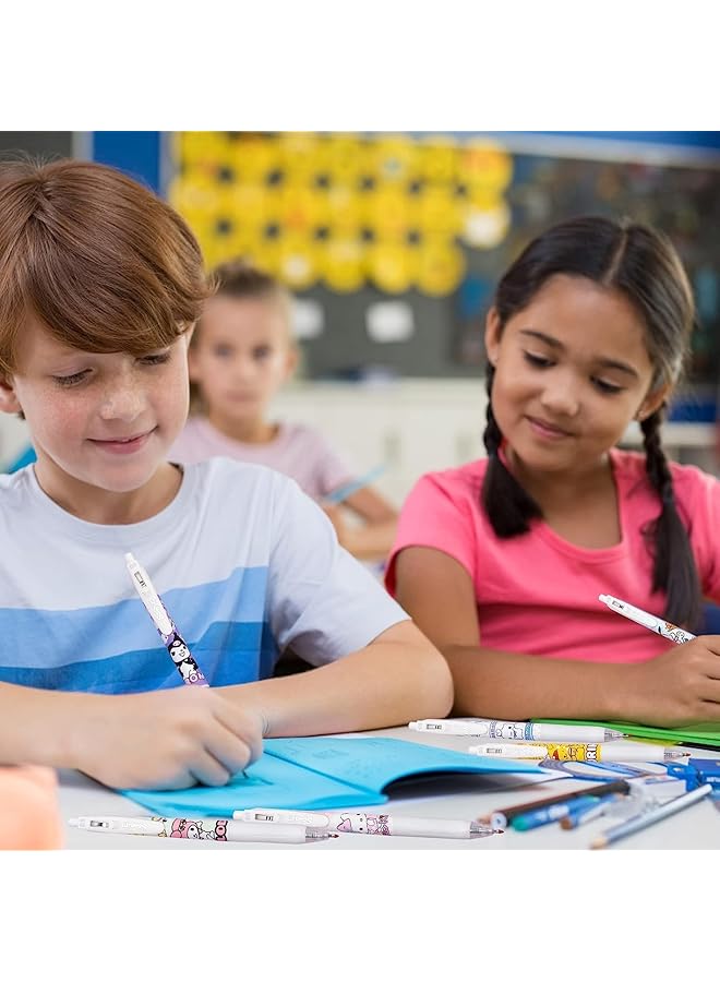 إيروريكس مجموعة أقلام حبر جل من Sanrio برسومات كرتونية أنمي، حبر أسود محايد 0.5 مم، قلم قابل للسحب للمكتب والمدرسة، 24 قطعة - Image 2