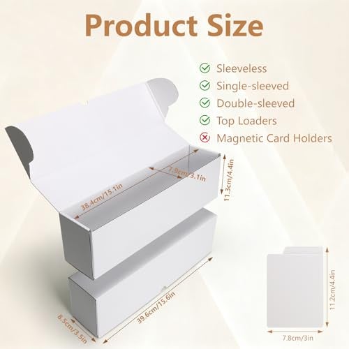 RLAVBL 8Pack 1100 Count Trading Card Storage Box with 32 Dividers 15 inch 8800 Card Box for MTG TCG Toploaders and Sports Cards Organizer - Image 3