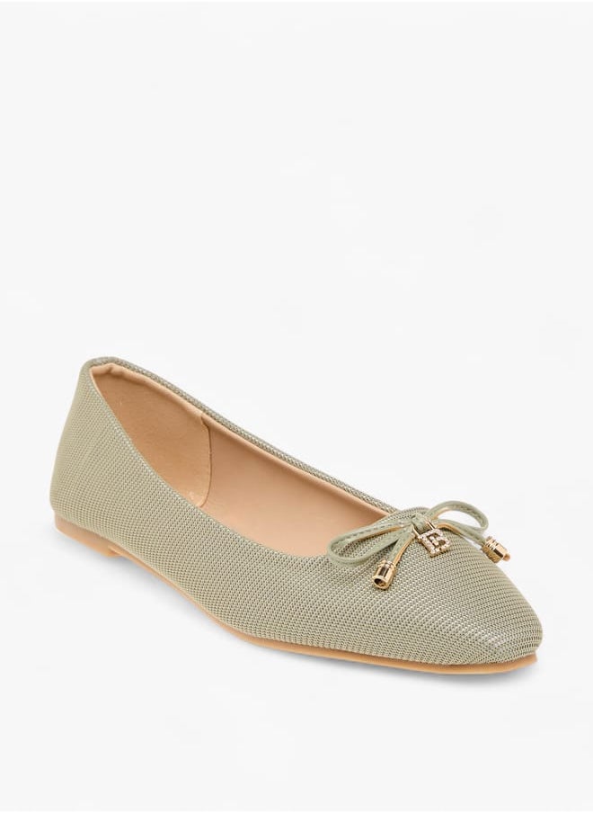 Flora Bella By Shoexpress Women's Bow Accent Slip-On Ballerina Shoes  - Image 1