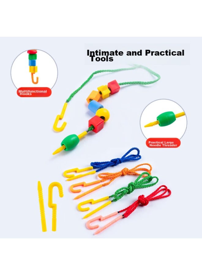 Babamama Dad Mom Baby Bead Toy Building Blocks Stringing Beads With Thread, Children's Toy, Birthday Gift For Boys And Girls - Image 3