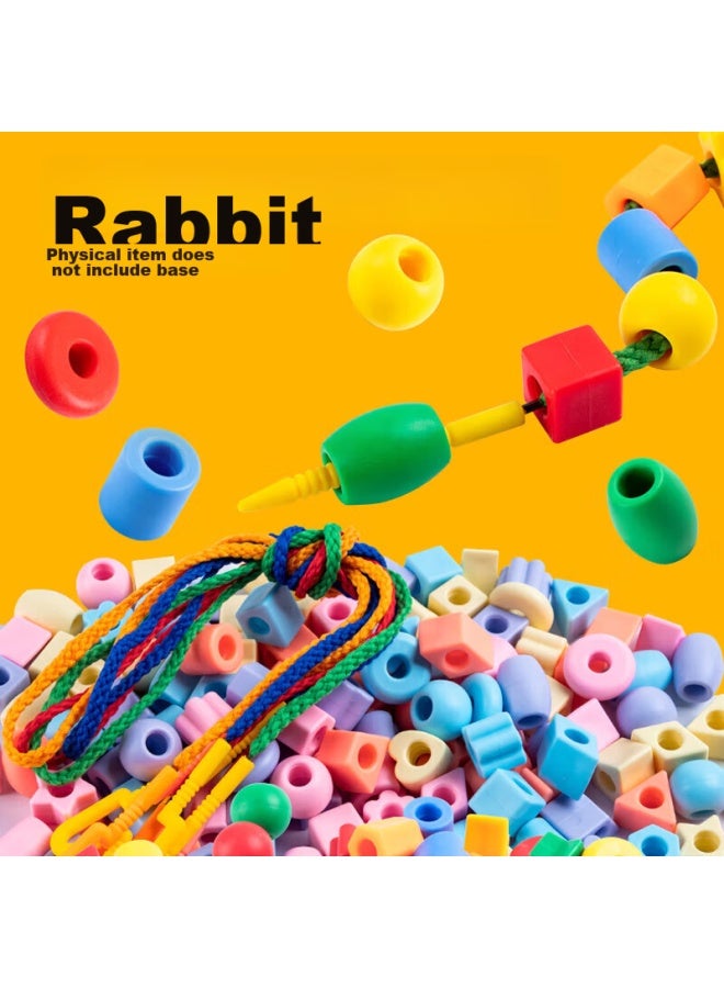 Babamama Dad Mom Baby Bead Toy Building Blocks Stringing Beads With Thread, Children's Toy, Birthday Gift For Boys And Girls - Image 4