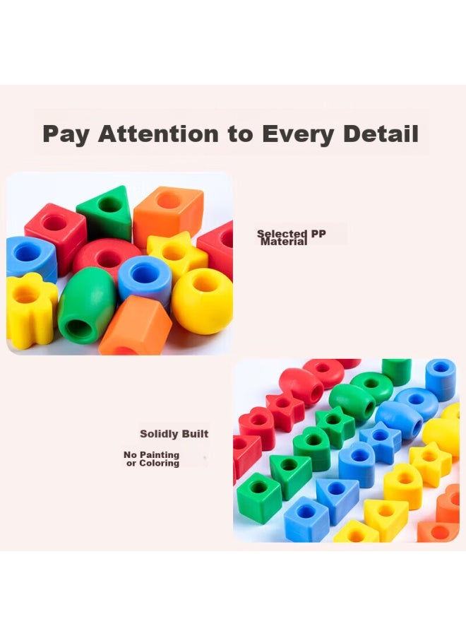 Babamama Dad Mom Baby Bead Toy Building Blocks Stringing Beads With Thread, Children's Toy, Birthday Gift For Boys And Girls - Image 5