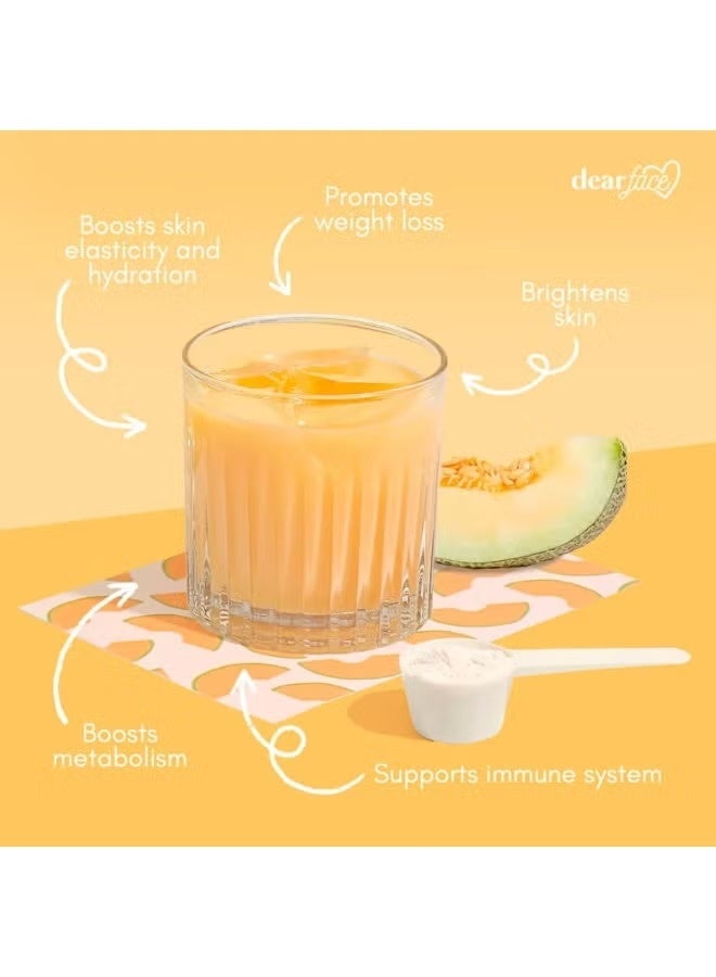 dear face Beauty Milk Japanese Melon Collagen Powder – Daily Skin Nutrition Drink with Hydrolyzed Collagen - Image 2