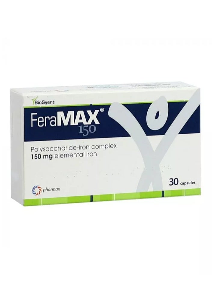 Biosyent - Feramax 150 mg Elemental Iron Capsules 30's - Image 1
