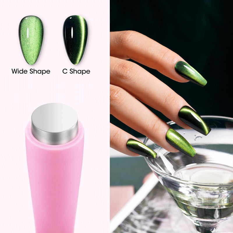 GELLEN 5 in 1 Cat Eye Magnet for Nails, Multi-function Strong Magnetic Nail Tools,3D Cat Eye Gel Nail Polish Wand Stick Tools Accessories for Nail Art, Salon, Manicure (Pink) - Image 5