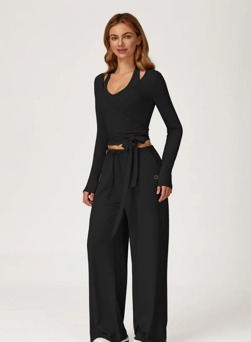 KAWN.YOGA Mid Waist Wide Leg Joggers