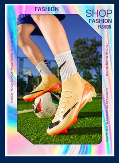 سكت شيكترو أحذية كرة قدم منخفضة الارتفاع، أحذية كرة قدم طويلة الارتفاع من نوع World Cup TF Broken-Spike Grass للطلاب والطالبات، أحذية رياضية عالية الارتفاع مخصصة  - Image 3
