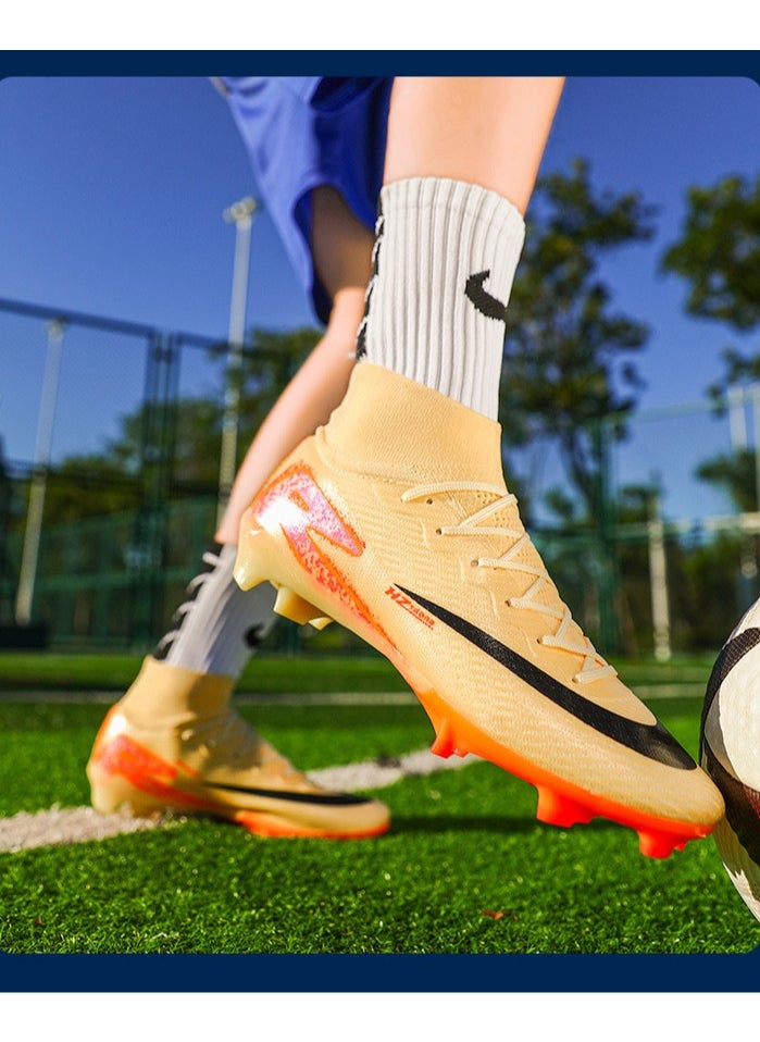 SKT Shiketro - Low-Top Football Shoes, Long-Spike World Cup TF Broken-Spike Grass Football Shoes For Male And Female Students, Personalized High-Top Sports Shoes - Image 1