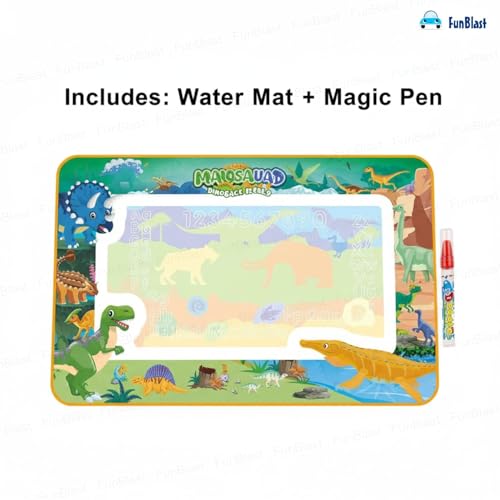 FunBlast Magic Water Drawing Mat with Rainbow Color Swatches - Aqua Magic Drawing Pad for Toddlers, Learning and Educational Doodle Mat for Toddler Girls, Boys, Kids (Dinosaur) - Image 4