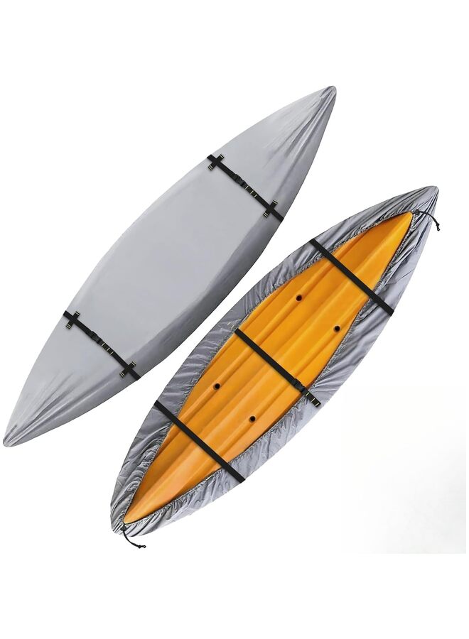 Generic 420D Kayak Cover, Heavy Duty Water-proof Resistant kayak covers for outdoor storage, Ultra Strong Canoe Storage Cover, Great for Indoor & Outdoor(4M)  - Image 1