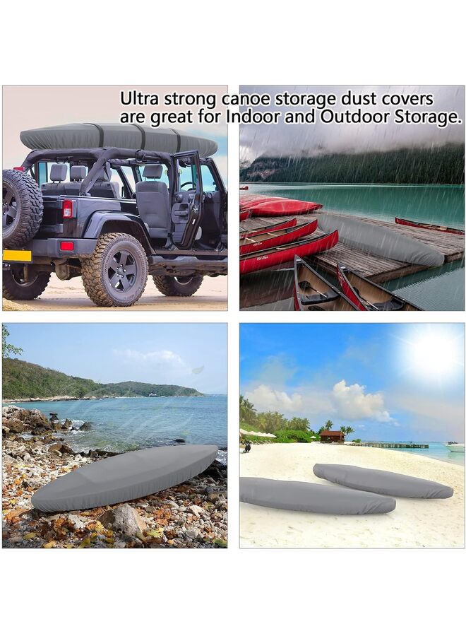 Generic 420D Kayak Cover, Heavy Duty Water-proof Resistant kayak covers for outdoor storage, Ultra Strong Canoe Storage Cover, Great for Indoor & Outdoor(4M)  - Image 3