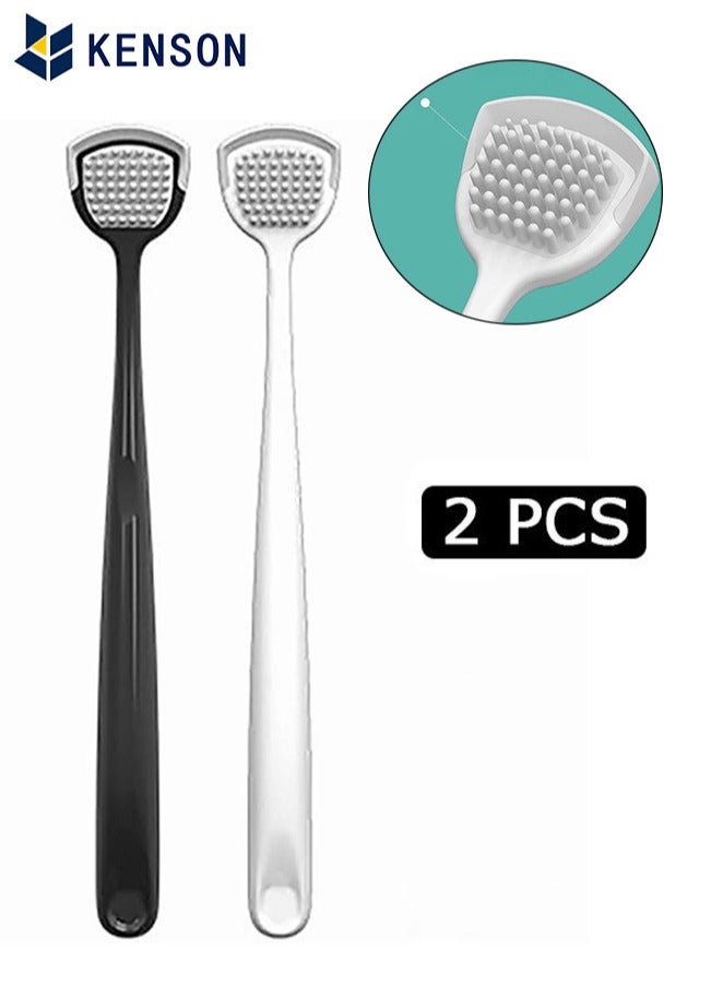 KENSON Tongue Cleaner Scraper Portable Reusable Tongue Scraper Tongue Cleaning for Oral Cleaning and Reducing Bad Breath 2PCS - Image 1