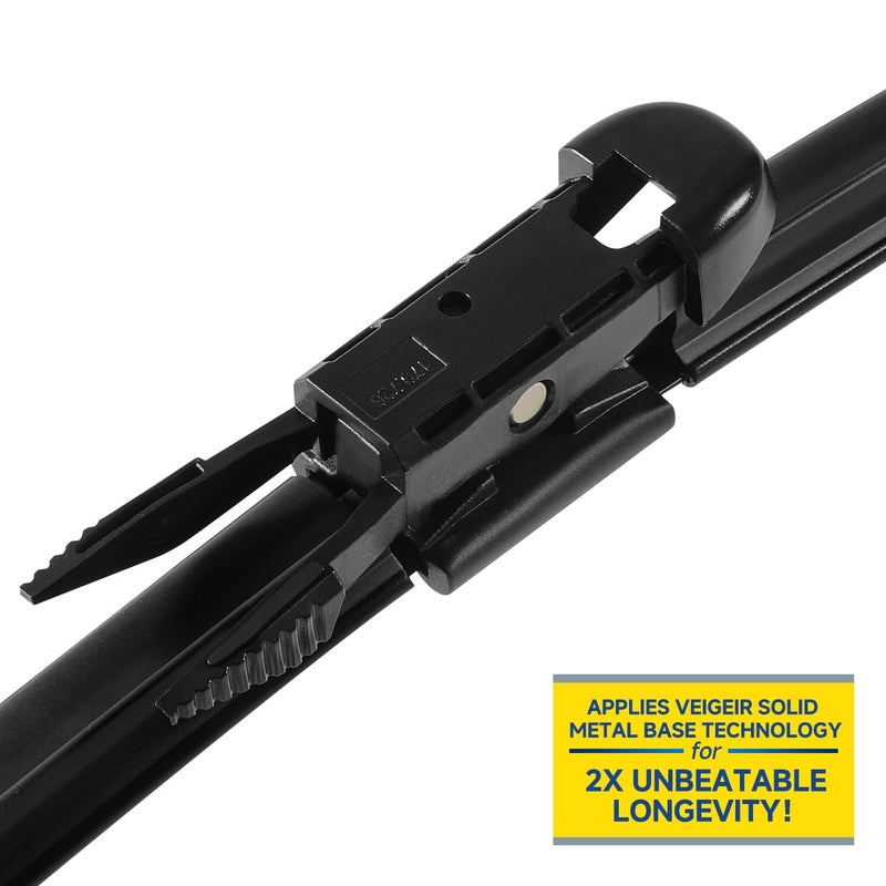 VEIGEIR 3 Pack Windshield Wiper Blades Compatible with Ford Escape 2013 2014 2015 2016 2017 2018 2019 Original Factory Quality Front Rear Wipers Blade Set for My Car - 28" 28" 11"(A283H) - Image 4