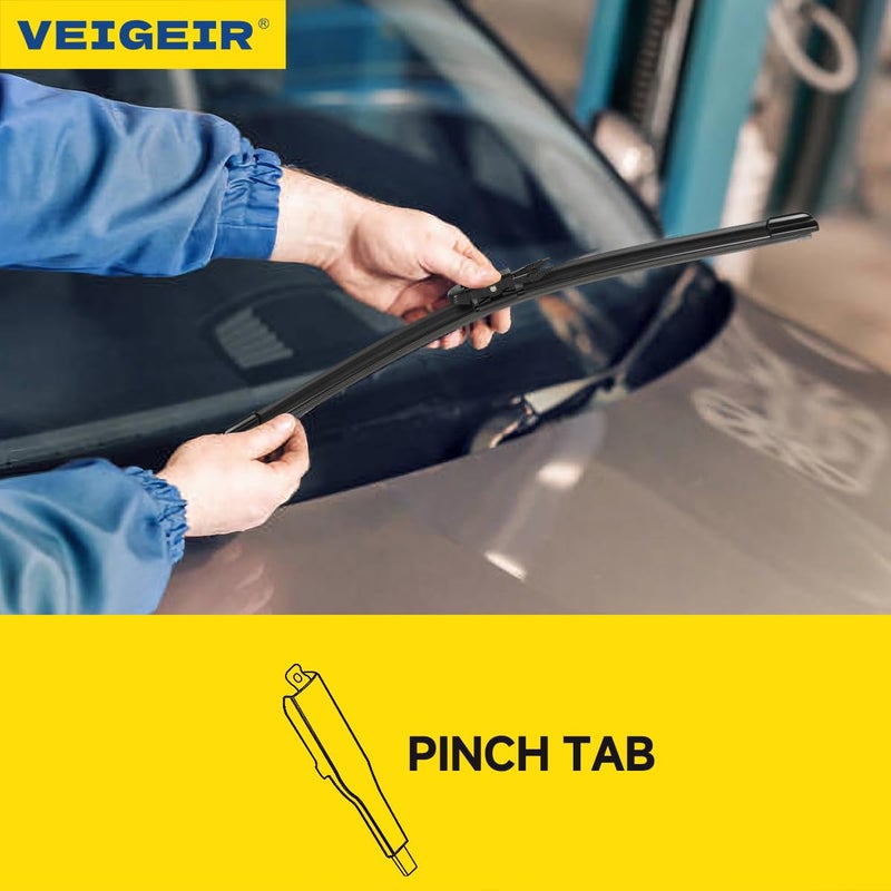 VEIGEIR 3 Pack Windshield Wiper Blades Compatible with Ford Escape 2013 2014 2015 2016 2017 2018 2019 Original Factory Quality Front Rear Wipers Blade Set for My Car - 28" 28" 11"(A283H) - Image 3