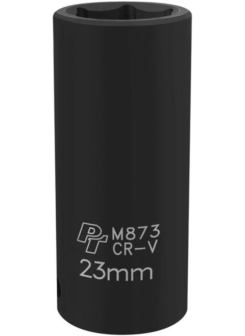 Performance Tool M873 1/2 Drive 6pt Impact Socket, 23mm