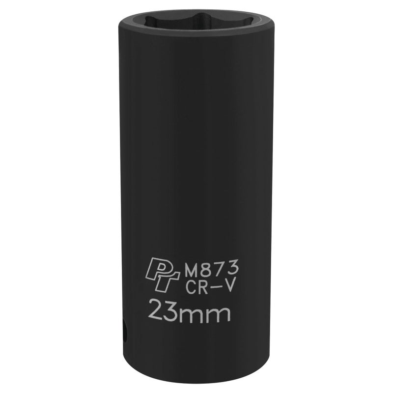 Performance Tool M873 1/2 Drive 6pt Impact Socket, 23mm - Image 1
