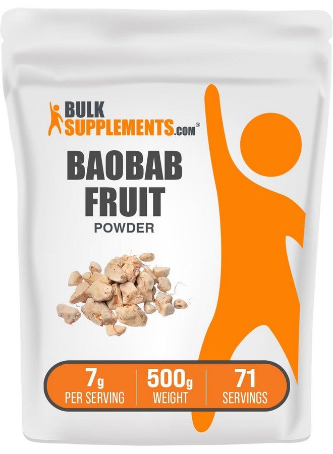 BULKSUPPLEMENTS.COM Baobab Powder - Baobab Supplement, from Baobab Fruit - Antioxidant & Fiber Source, Pack of 1 - Gluten Free, 7g per Serving, 71 Servings, 500g (1.1 lbs) - Image 1