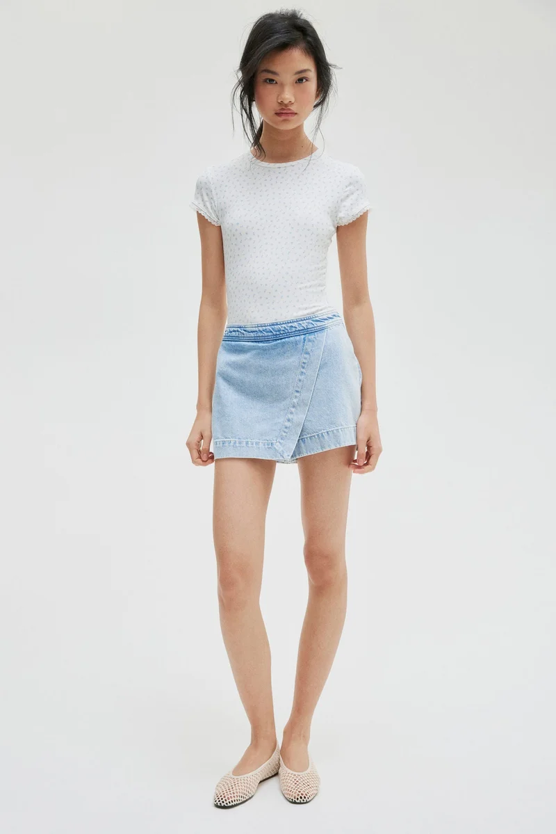 H&M Wrap denim skort