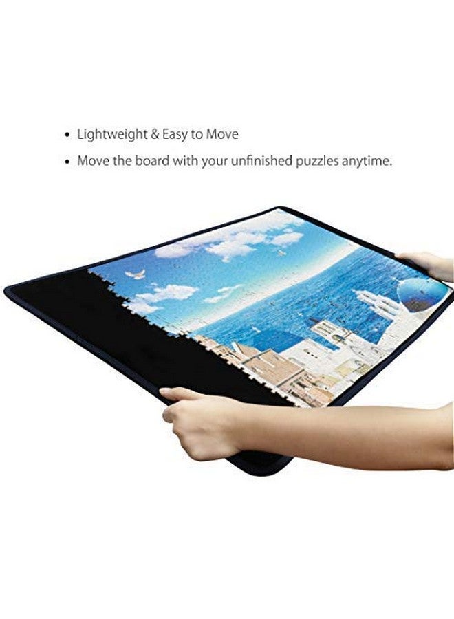 Becko US Becko US Jigsaw Puzzle Board Portable Puzzle Mat for Puzzles Storage Saver, Non-Slip Surface, Up to 1000 Pieces (Black) - Image 4