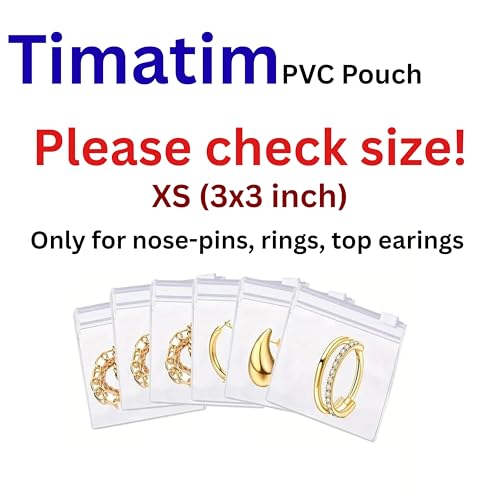 Timatim Pack of 24 Multipurpose Storage Pouch for Jewellery Storage Pouch, Makeup, Travel Accessories Zip Lock Organizer for Cosmetics and Stationery, Clear & Transparent (XS(3x3 in)) - Image 2