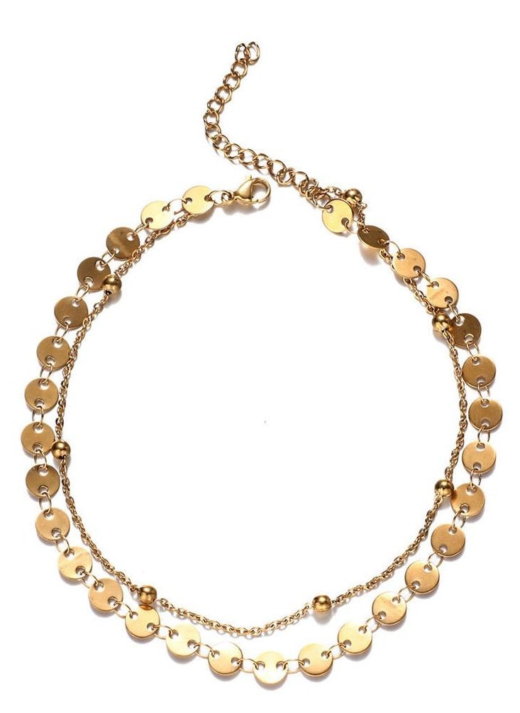 DZ Metal Sequins Double-Layered Anklet  - Image 3