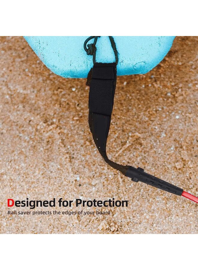 LAMAY Surfboard Leash, Straight Surf Board Leashes, Legrope Strap for Shortboard, Skimboard, Fishboard, Longboard, Paddleboard, Replacement Leg Rope - Image 3