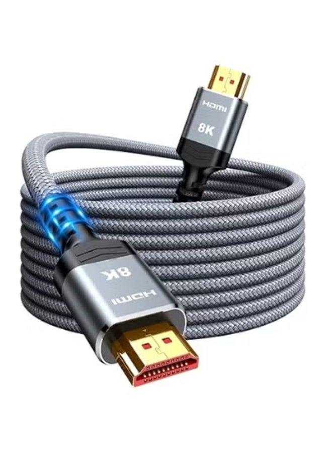 Ultra High Speed HDMI 2.1 Cable (10m) - 48 Gbps Braided Cord - Supports 4K@120Hz, 8K/7680P, Dynamic HDR, eARC - Ideal for Projectors & Gaming Consoles - Image 1