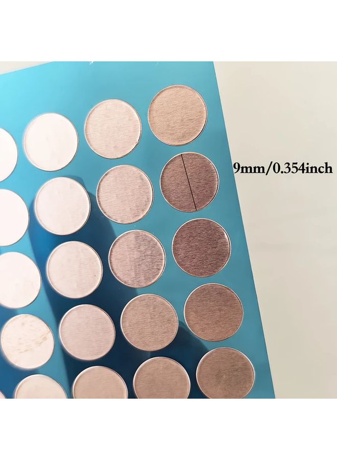 1 Sheet 9mm Self Adhesive Conductive Copper Foil Dots Double Sided Flexible Repair Patches - Image 3