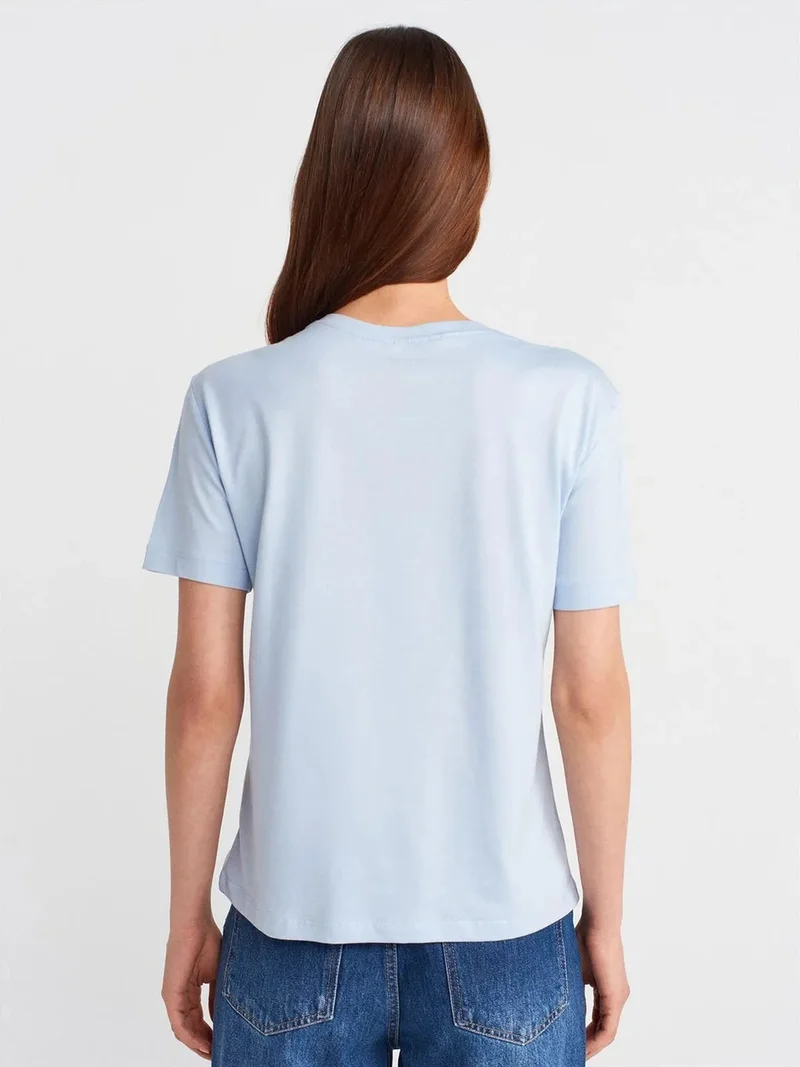 ديلفين DILVIN Women's Cotton Modal Crew Neck T-Shirt