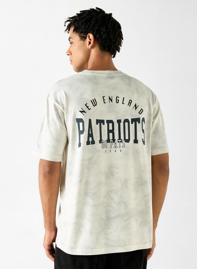 SP Characters New England Patriots Print Crew Neck T-shirt with Short Sleeves - Image 3