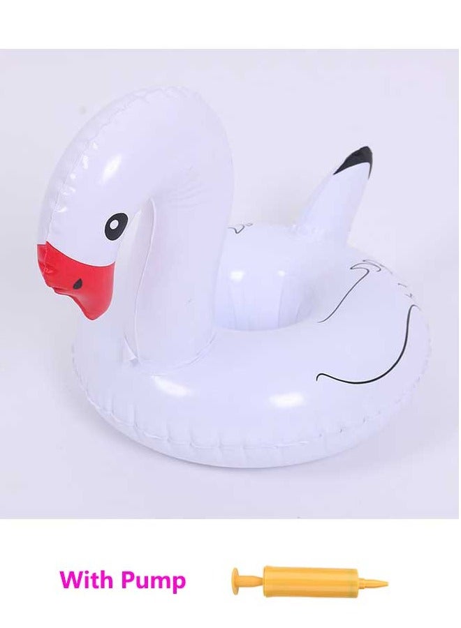 Loquat White Swan Inflatable Swimming Pool Portable Cup Holder - Image 1